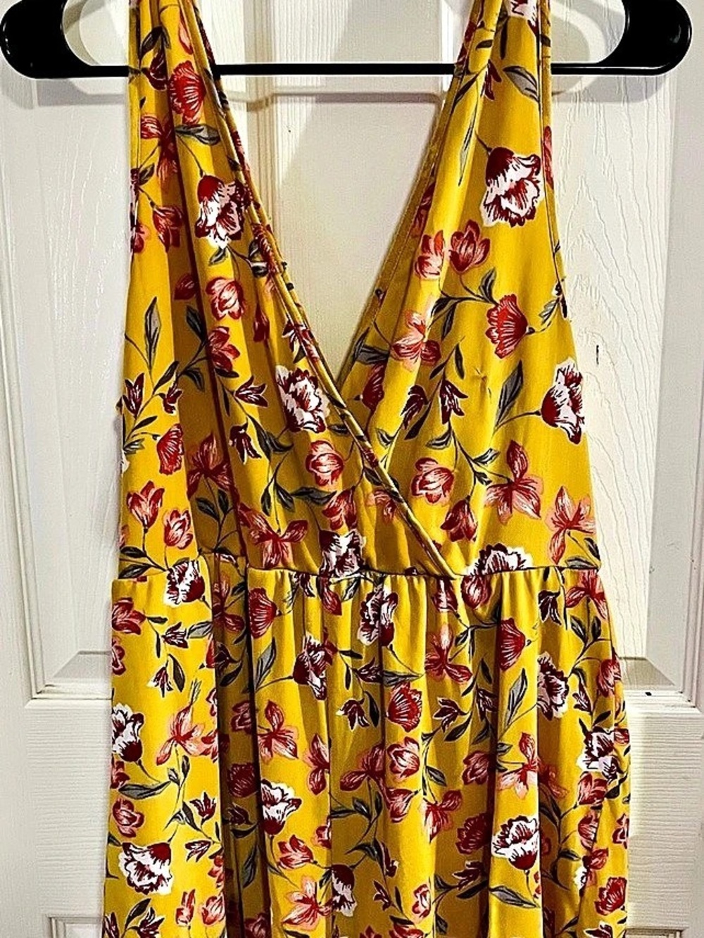 Floral Romper in Yellow & Red Like New